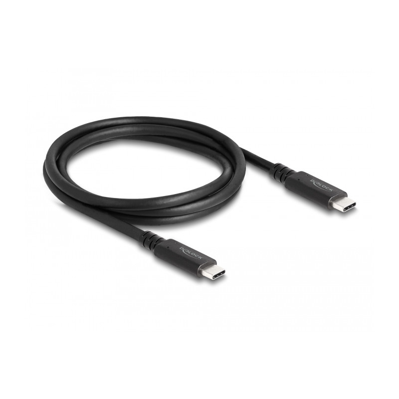 Delock USB4™ 40 Gbps Kabel koaxial 1,2 m USB PD 3.1 Extended Power Range 240 W