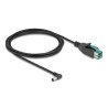 Delock PoweredUSB Kabel Stecker 12 V zu DC 5,5 x 2,1 mm Stecker gewinkelt 2 m