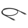 Delock USB 20 Gbps Kabel USB Type-C™ Stecker zu Stecker PD 3.0 100 W E-Marker 0,5 m schwarz Metall