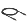 Delock USB 20 Gbps Kabel USB Type-C™ Stecker zu Stecker PD 3.0 100 W E-Marker 1 m schwarz Metall