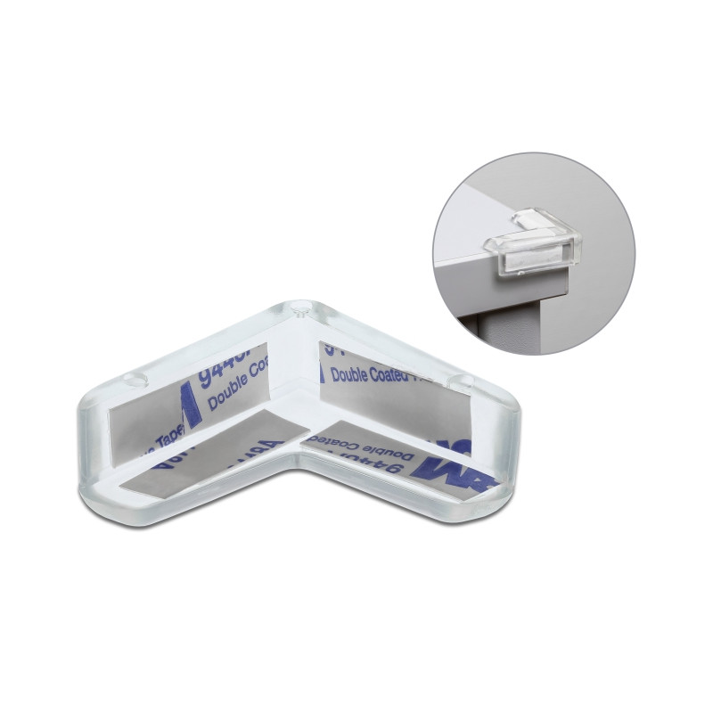 Delock Kantenschutz selbstklebend 40 x 40 x 13 mm transparent