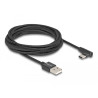 Delock USB 2.0 Kabel Typ-A Stecker zu USB Type-C™ Stecker gewinkelt 3 m schwarz