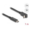 Delock USB 10 Gbps Kabel USB Type-C™ Stecker zu USB Type-C™ Stecker gewinkelt oben / unten 1 m 4K PD 60 W mit E-Marker