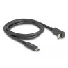 Delock USB 10 Gbps Kabel USB Type-C™ Stecker zu USB Type-C™ Stecker gewinkelt oben / unten 1 m 4K PD 60 W mit E-Marker