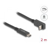 Delock USB 5 Gbps Kabel USB Type-C™ Stecker zu USB Type-C™ Stecker gewinkelt oben / unten 2 m 4K PD 60 W mit E-Marker