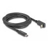 Delock USB 5 Gbps Kabel USB Type-C™ Stecker zu USB Type-C™ Stecker gewinkelt oben / unten 2 m 4K PD 60 W mit E-Marker