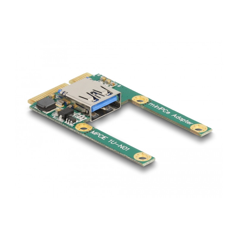 Delock Mini PCIe I/O 1 x USB 2.0 Typ-A Buchse full size / half size