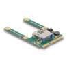 Delock Mini PCIe I/O 1 x USB 2.0 Typ-A Buchse full size / half size