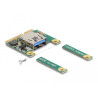 Delock Mini PCIe I/O 1 x USB 2.0 Typ-A Buchse full size / half size