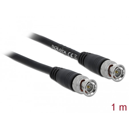 Delock Kabel BNC Stecker zu BNC Stecker 75 Ohm 1 m