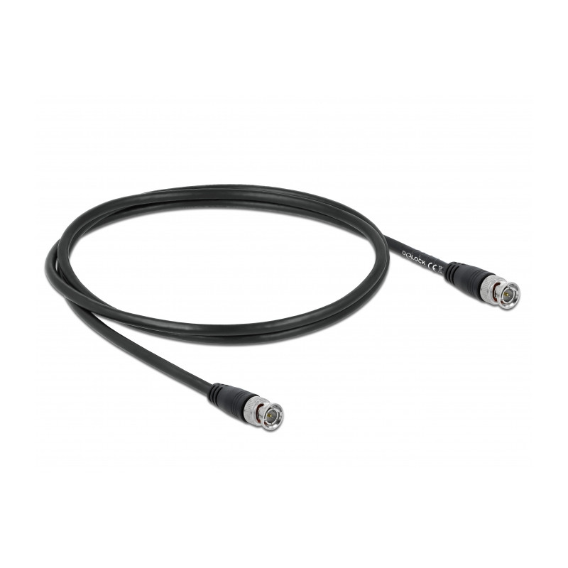 Delock Kabel BNC Stecker zu BNC Stecker 75 Ohm 1 m