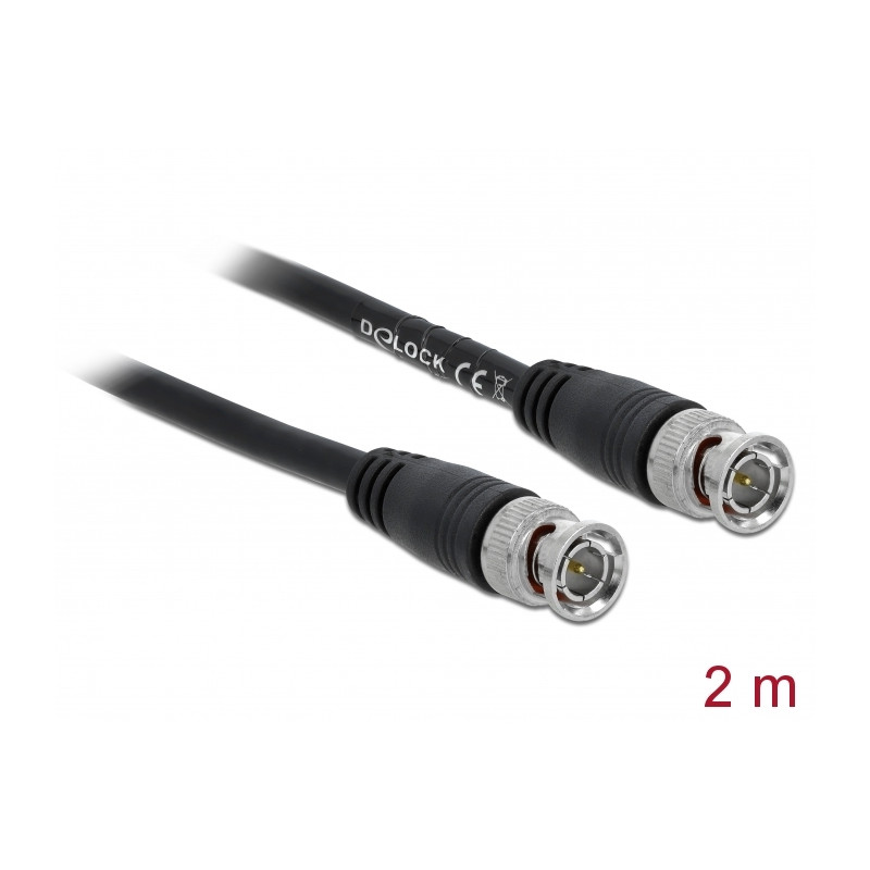 Delock Kabel BNC Stecker zu BNC Stecker 75 Ohm 2 m