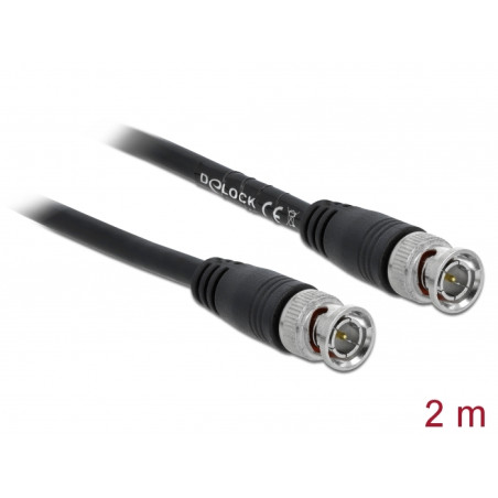 Delock Kabel BNC Stecker zu BNC Stecker 75 Ohm 2 m