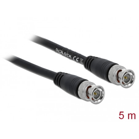 Delock Kabel BNC Stecker zu BNC Stecker 75 Ohm 5 m