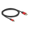 Delock USB Type-C™ zu DisplayPort Kabel (DP Alt Mode) 8K 30 Hz mit HDR Funktion 2 m rot
