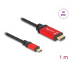 Delock USB Type-C™ zu HDMI Kabel (DP Alt Mode) 8K 60 Hz mit HDR Funktion 1 m rot