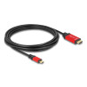 Delock USB Type-C™ zu HDMI Kabel (DP Alt Mode) 8K 60 Hz mit HDR Funktion 3 m rot