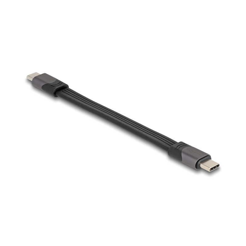 Delock USB 40 Gbps FPC Flachbandkabel USB Type-C™ zu USB Type-C™ 15 cm PD 3.0 100 W E-Marker