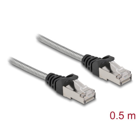 Delock RJ45 Kabel Cat.6A U/FTP mit Metallmantel 0,5 m