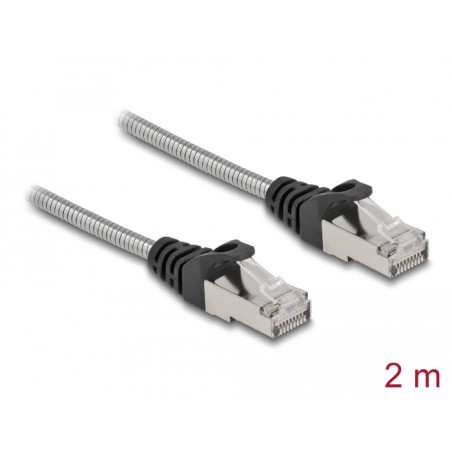 Delock RJ45 Kabel Cat.6A U/FTP mit Metallmantel 2 m