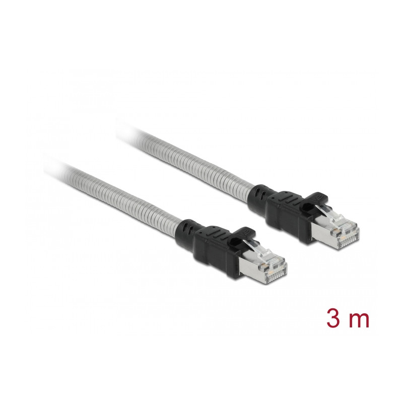 Delock RJ45 Kabel Cat.6A U/FTP mit Metallmantel 3 m