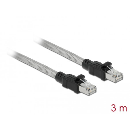 Delock RJ45 Kabel Cat.6A U/FTP mit Metallmantel 3 m
