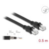 Delock Netzwerkkabel RJ45 Cat.6A F/UTP mit innerem Metallmantel 0,5 m