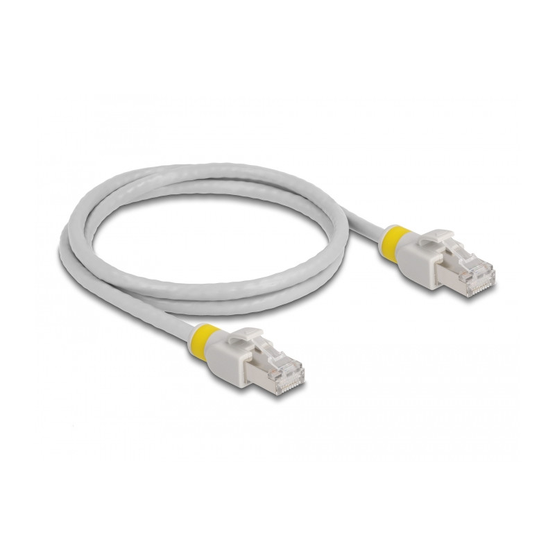 Delock Netzwerkkabel RJ45 Cat.6A S/FTP mit farbigen Clips 1 m