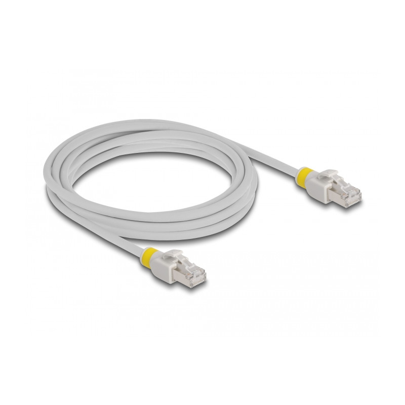 Delock Netzwerkkabel RJ45 Cat.6A S/FTP mit farbigen Clips 3 m