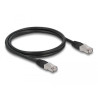 Delock RJ45 Netzwerkkabel Cat.6A S/FTP PE Outdoor 1 m schwarz