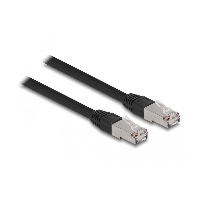 Delock RJ45 Netzwerkkabel Cat.6A S/FTP PE Outdoor 1 m schwarz