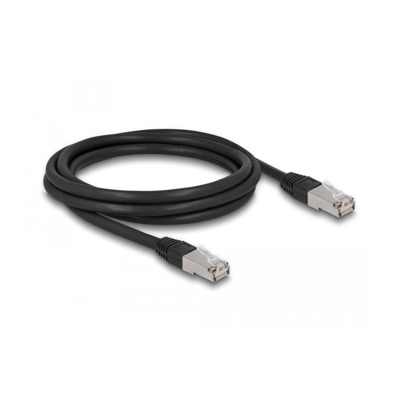 Delock RJ45 Netzwerkkabel Cat.6A S/FTP PE Outdoor 2 m schwarz