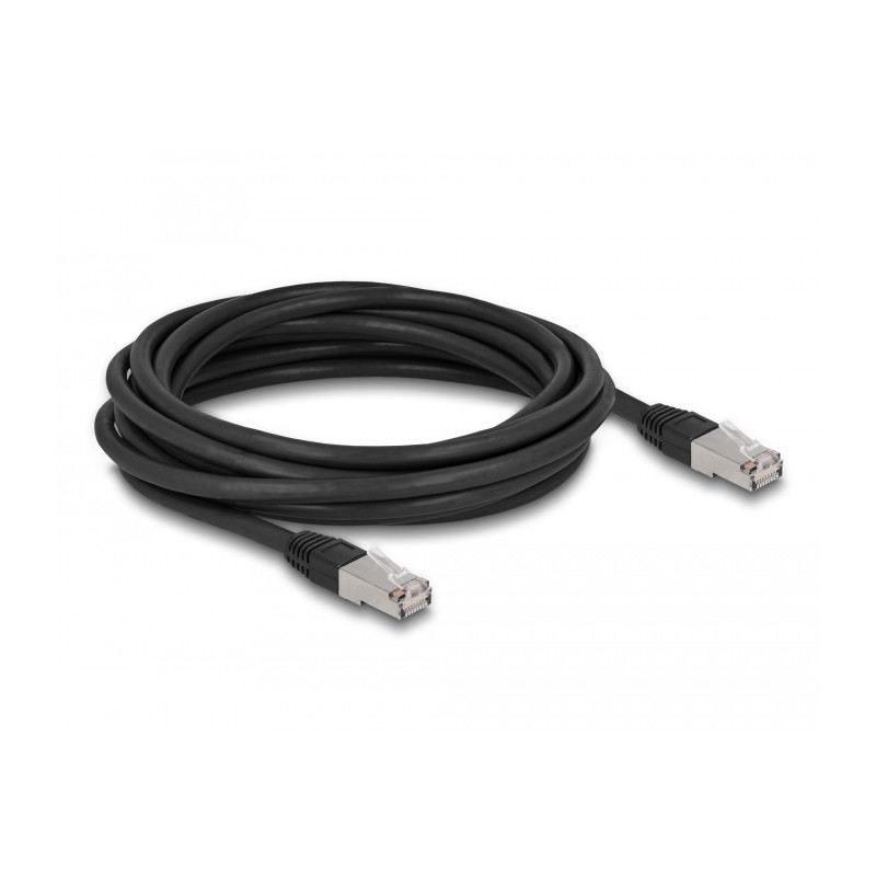 Delock RJ45 Netzwerkkabel Cat.6A S/FTP PE Outdoor 5 m schwarz