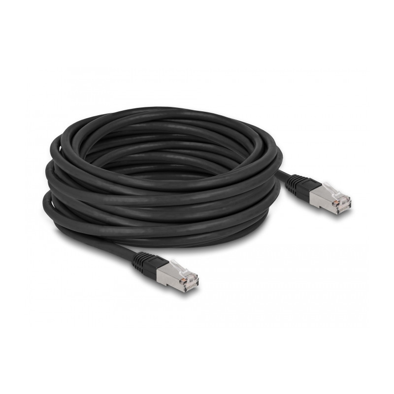 Delock RJ45 Netzwerkkabel Cat.6A S/FTP PE Outdoor 10 m schwarz