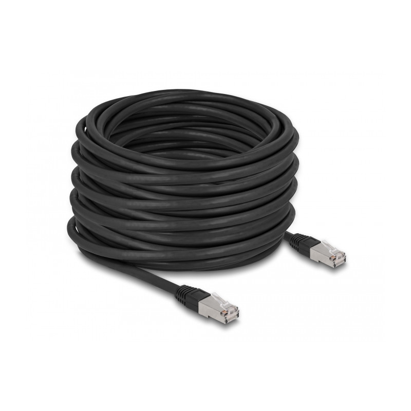 Delock RJ45 Netzwerkkabel Cat.6A S/FTP PE Outdoor 20 m schwarz