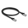 Delock RJ45 Netzwerkkabel Cat.6A S/FTP PUR Outdoor 0,5 m schwarz
