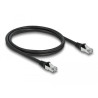 Delock RJ45 Netzwerkkabel Cat.6A S/FTP PUR Outdoor 1 m schwarz