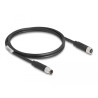 Delock M8 A-kodiert 3 Pin Kabel Stecker zu Buchse PUR (TPU) 1 m