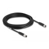 Delock M8 A-kodiert 4 Pin Kabel Stecker zu Buchse PUR (TPU) 5 m