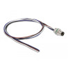 Delock M8 Einbaukabel A-kodiert 4 Pin Stecker für Panel mit offenen Kabeln Front Montage 0,5 m