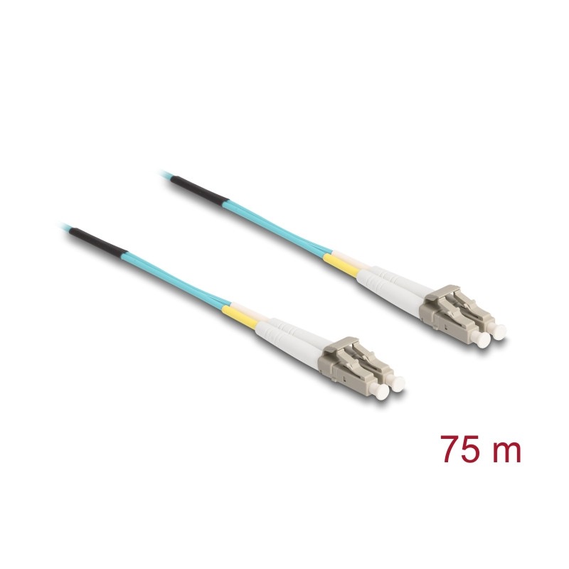 Delock LWL Kabel LC Duplex zu LC Duplex Multimode OM3 75 m