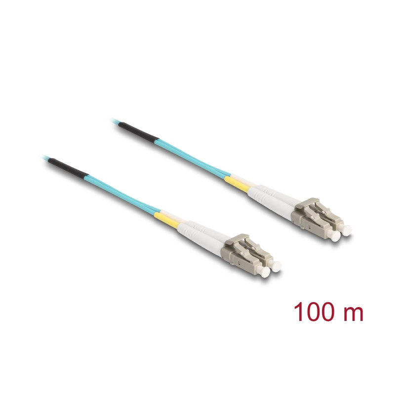 Delock LWL Kabel LC Duplex zu LC Duplex Multimode OM3 100 m