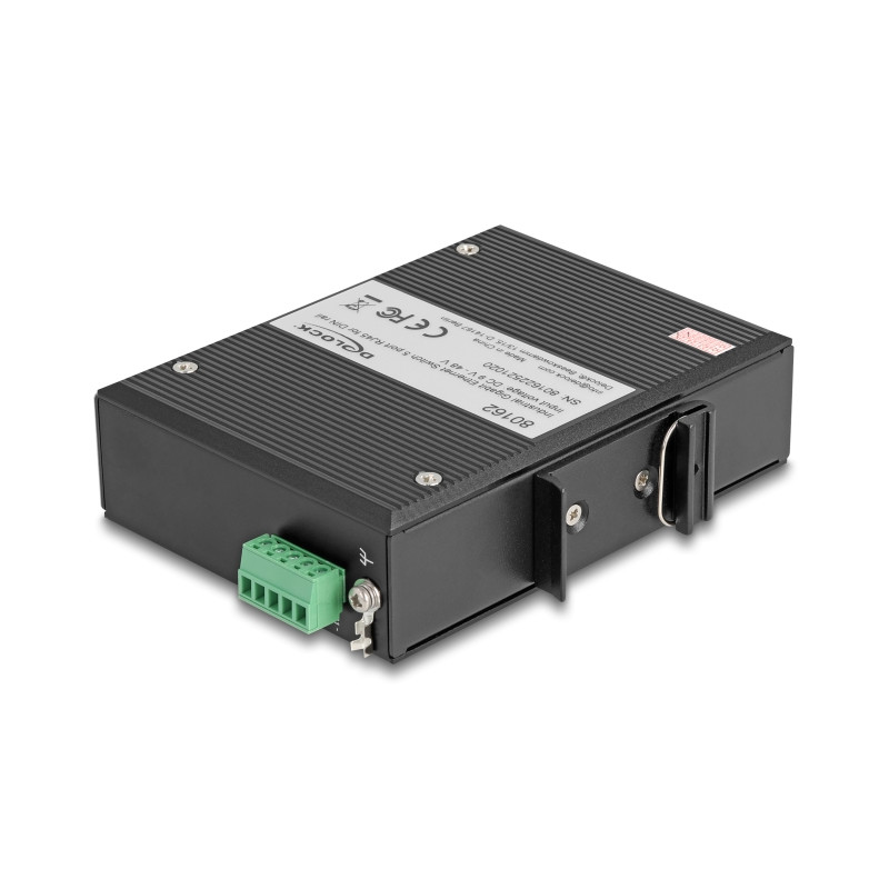 Delock Industrie Gigabit Ethernet Switch 5 Port RJ45 für Hutschiene