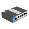 Delock Industrie Gigabit Ethernet Switch 4 Port PoE 1 Port RJ45 1 Port SFP für Hutschiene