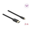 Delock USB Type-C™ zu DisplayPort Kabel (DP Alt Mode) 8K 60 Hz mit HDR Funktion 2 m schwarz