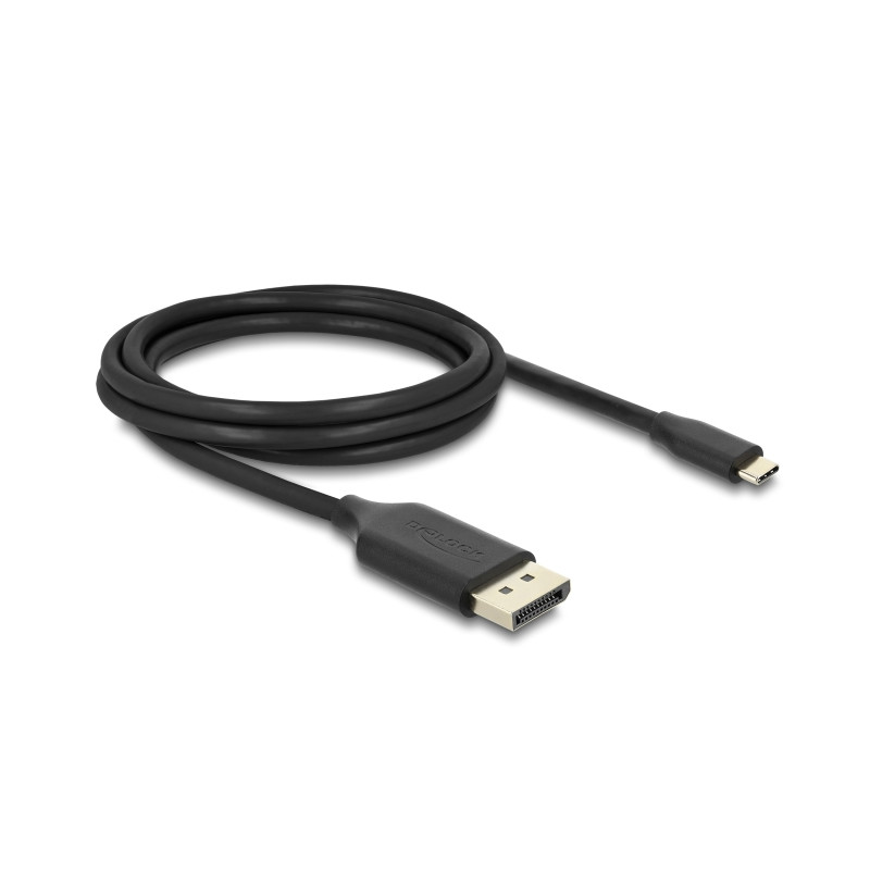 Delock USB Type-C™ zu DisplayPort Kabel (DP Alt Mode) 8K 60 Hz mit HDR Funktion 2 m schwarz