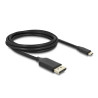Delock USB Type-C™ zu DisplayPort Kabel (DP Alt Mode) 8K 60 Hz mit HDR Funktion 2 m schwarz