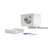 Delock Steckdosenwürfel mit Verlängerungskabel 3-fach mit Kindersicherung und USB Ladegerät, 1,5 m Kabel, weiß