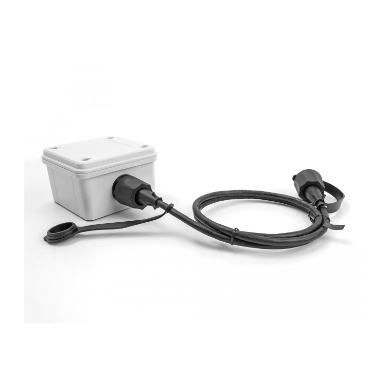 Delock Netzwerkkabel RJ45 Stecker zu RJ45 Stecker Cat.6 STP mit Verschlusskappe Outdoor IP68 staub- und wasserdicht schwarz 3 m