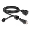 Delock Netzwerkkabel RJ45 Stecker zu RJ45 Stecker Cat.6 STP mit Verschlusskappe Outdoor IP68 staub- und wasserdicht schwarz 3 m